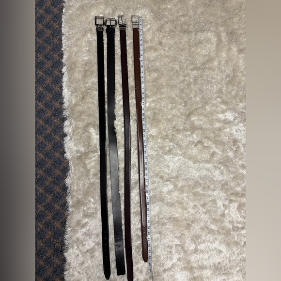 Men’s Leather Belts 4pack/Sizes 40-41 / 2 Black, 2 Brown & Mahogany Reversible - Picture 9 of 10